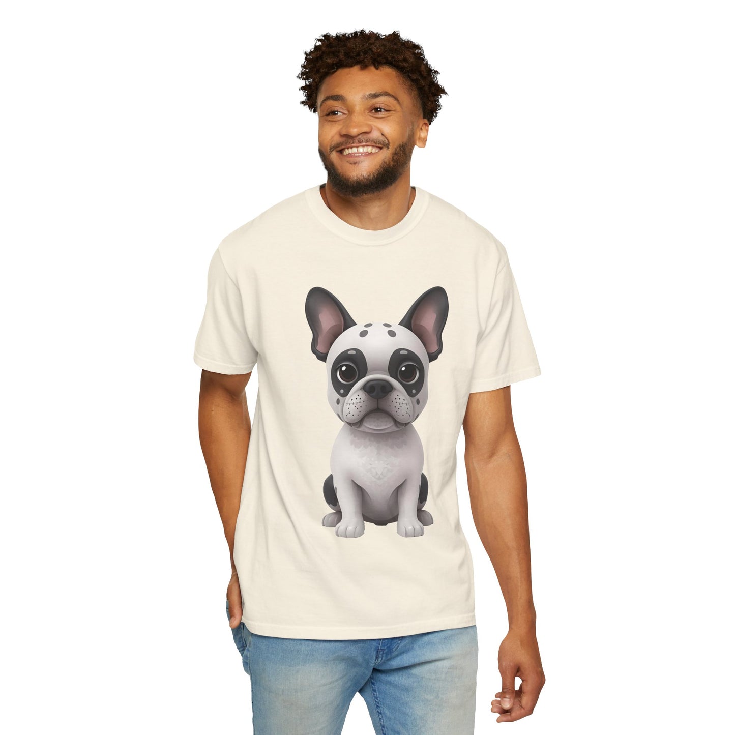 Cute 3D Design French Bulldog Unisex T-shirt, Animal Lover Gift