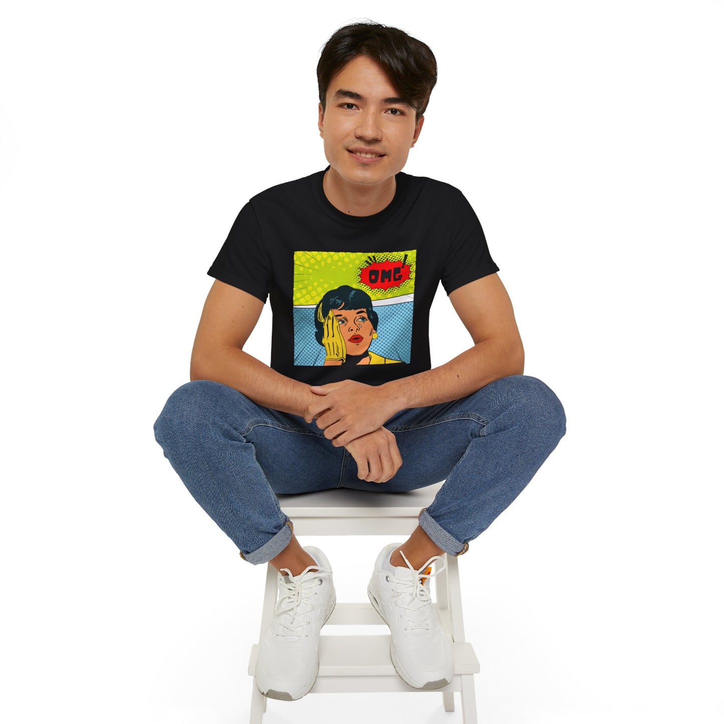 OMG Graphic Unisex Tee | Retro Pop Art T-Shirt, Gift for Trendsetters, Casual Wear, Comic Style, Fun Statement Top