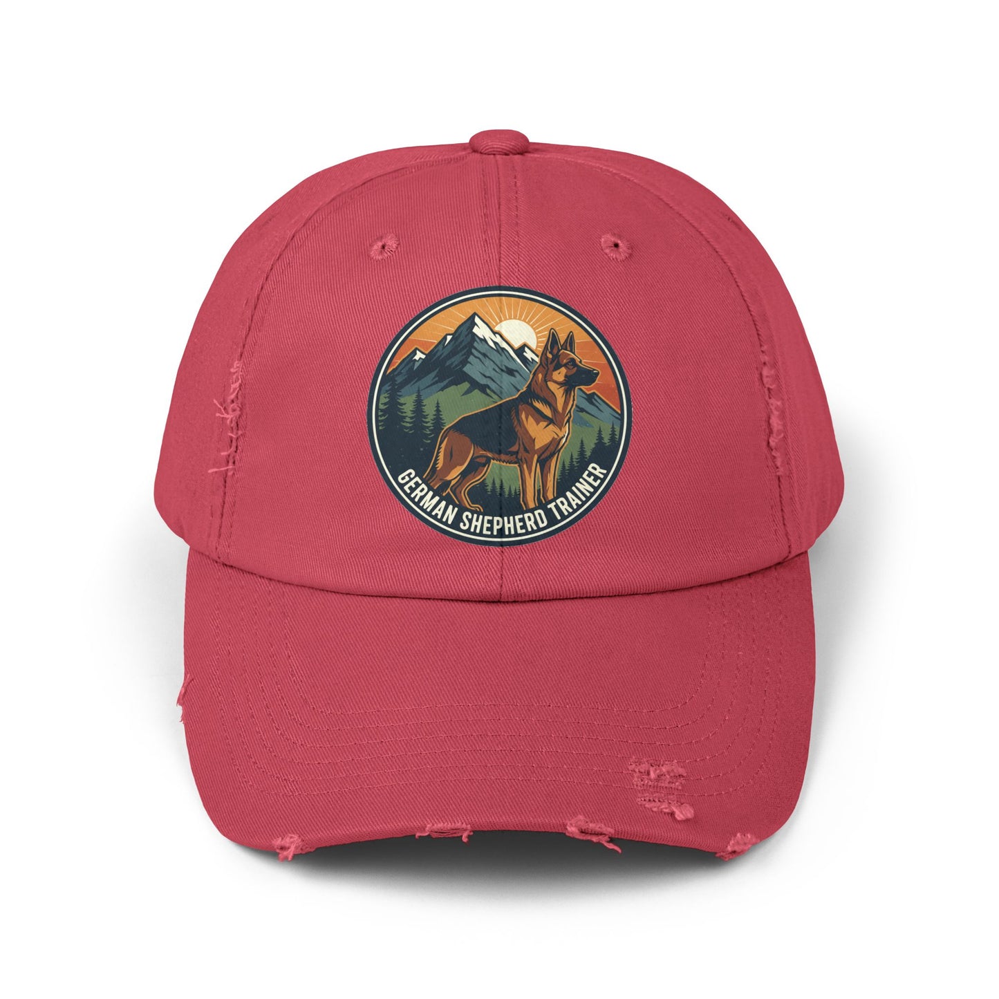 German Shepherd Trainer Cap | Distressed Hat for Dog Lovers | Perfect Gift for Pet Trainers