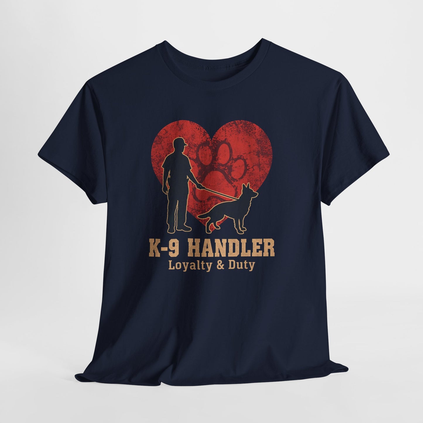 K-9 Handler Heart Tee - Loyalty & Duty, Dog Lover Gift, Pet Owner Apparel