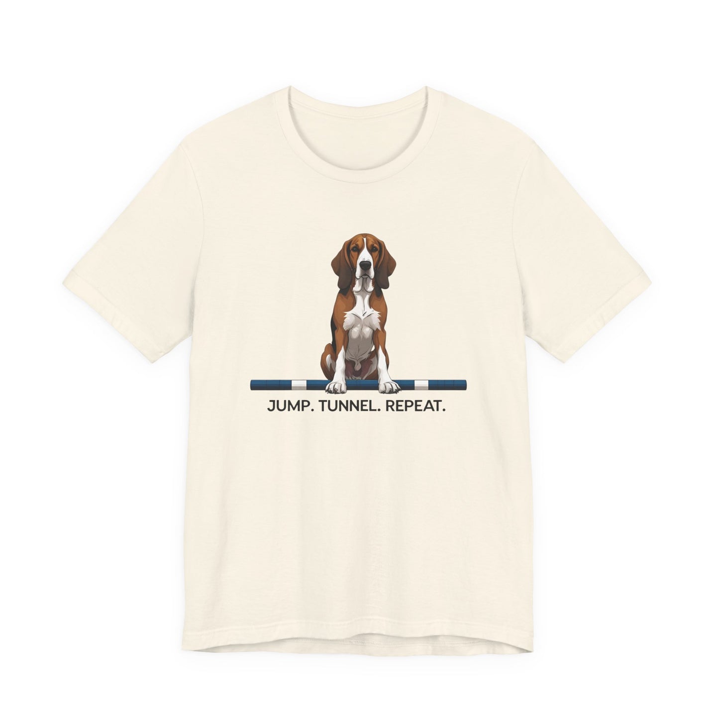 Dog Agility Tee, Fun Pet Lover Shirt, Jump Tunnel Repeat T-Shirt, Dog Enthusiast Apparel, Gift for Dog Owners