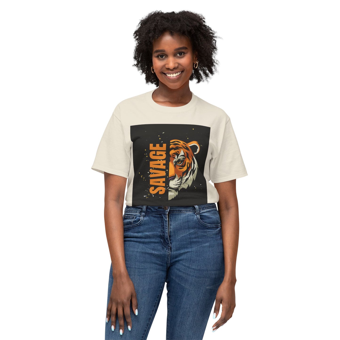 Savage Tiger Unisex T-Shirt, Graphic Tee, Animal Lover Shirt, Trendy Fashion, Gift for Him/Her, Wild Style Clothing