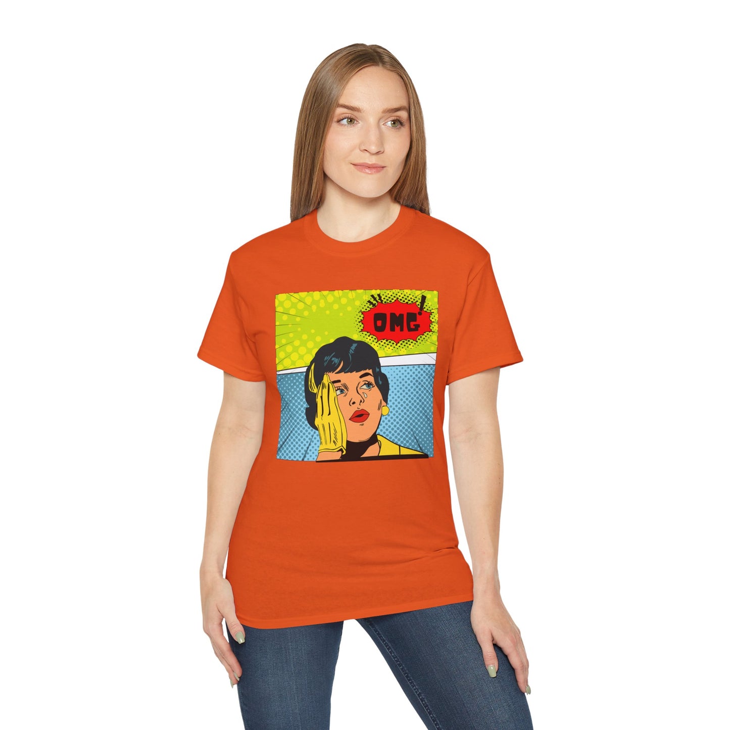 OMG Graphic Unisex Tee | Retro Pop Art T-Shirt, Gift for Trendsetters, Casual Wear, Comic Style, Fun Statement Top