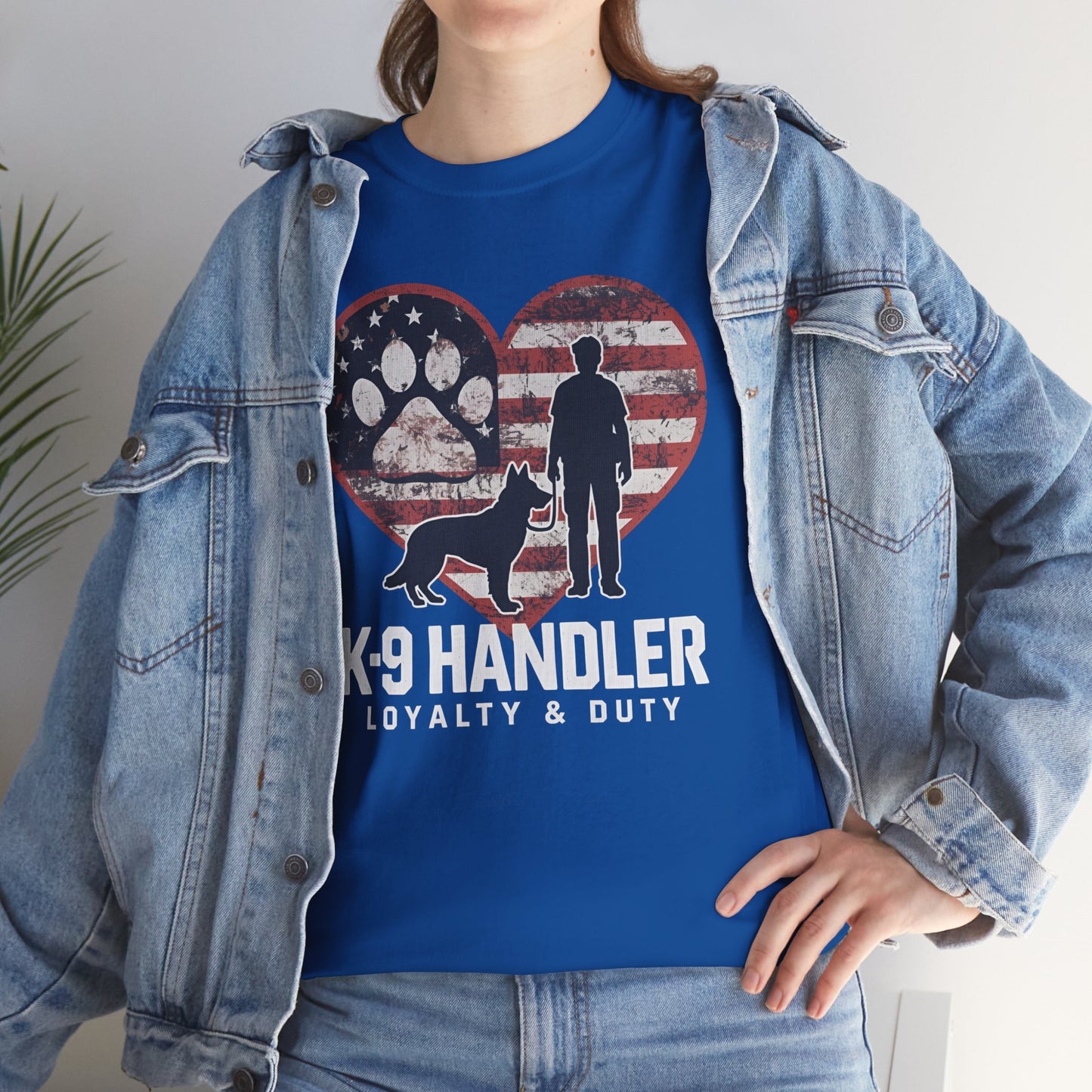 K-9 Handler Heart Tee | Loyalty & Duty T-Shirt | Dog Lover Gift, Police Support Shirt