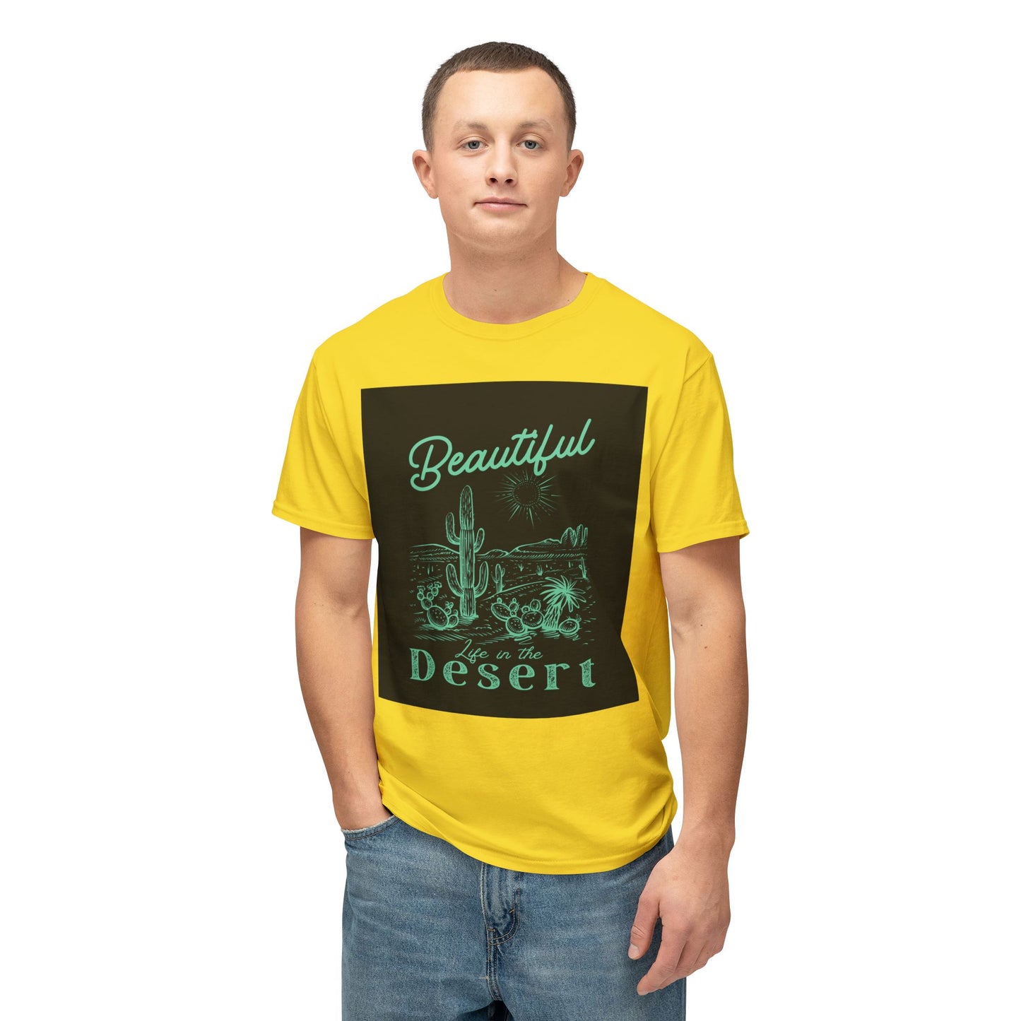 Beautiful Desert Unisex T-Shirt, Nature Lover Tee, Summer Vacation Apparel, Gift for Him/Her, Retro Graphic Shirt