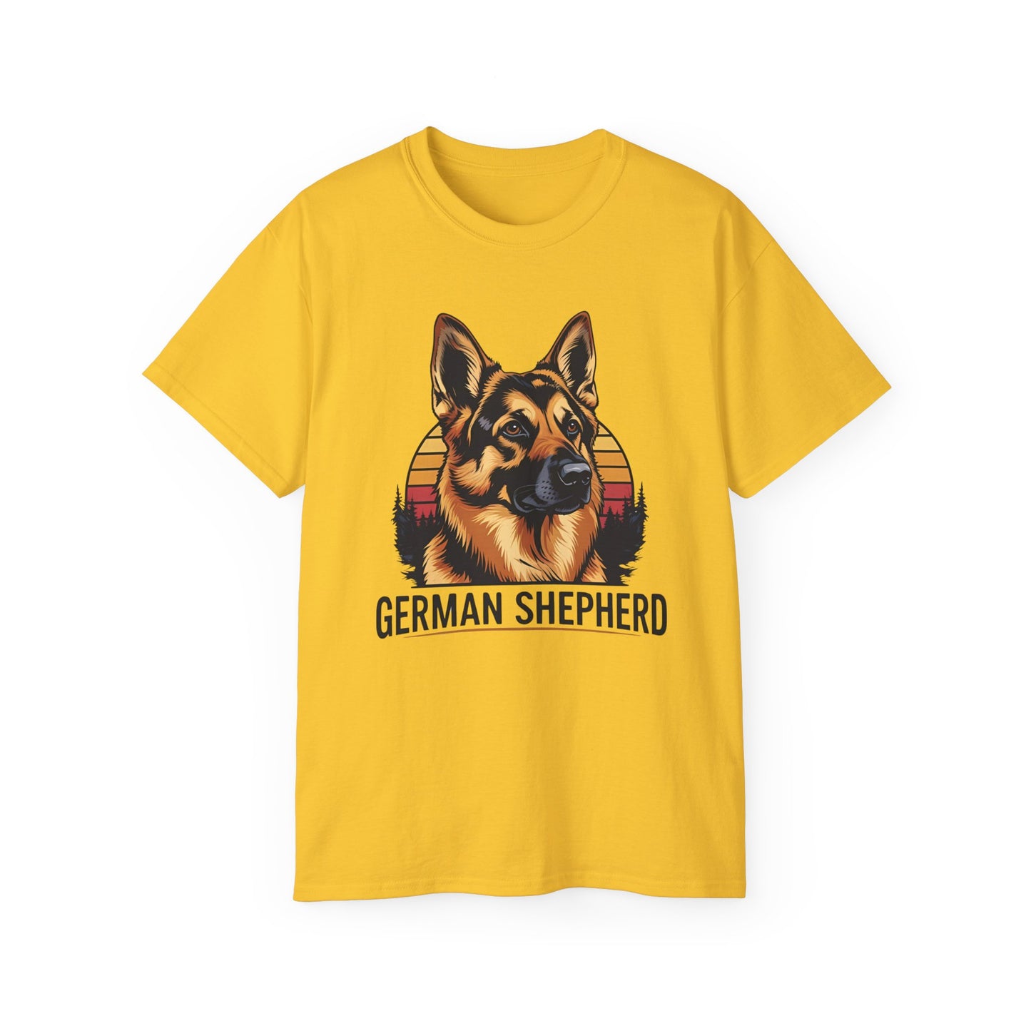 German Shepherd Ultra Cotton Tee, Dog Lover Gift, Retro Design, Pet Owner Shirt, Animal Apparel, Birthday Gift, Casual Wear