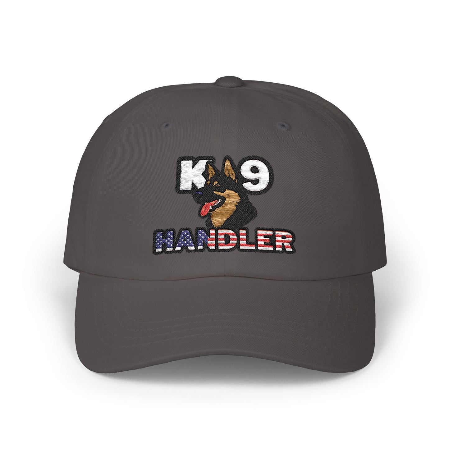 Embroidered K9 Handler Classic Dad Cap Featuring a German Shepherd