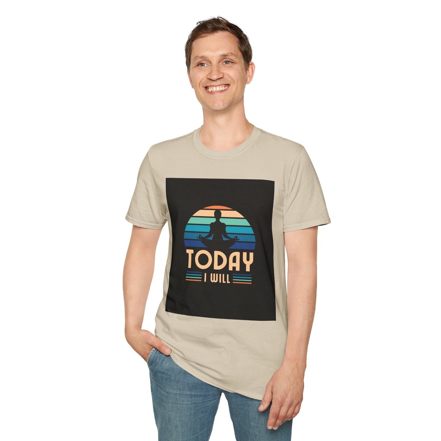 Mindfulness Motivation Unisex T-Shirt, Positive Quote Today I Will Shirt, Inspirational Graphic Tee, Yoga Apparel, Gift for Meditation Lovers