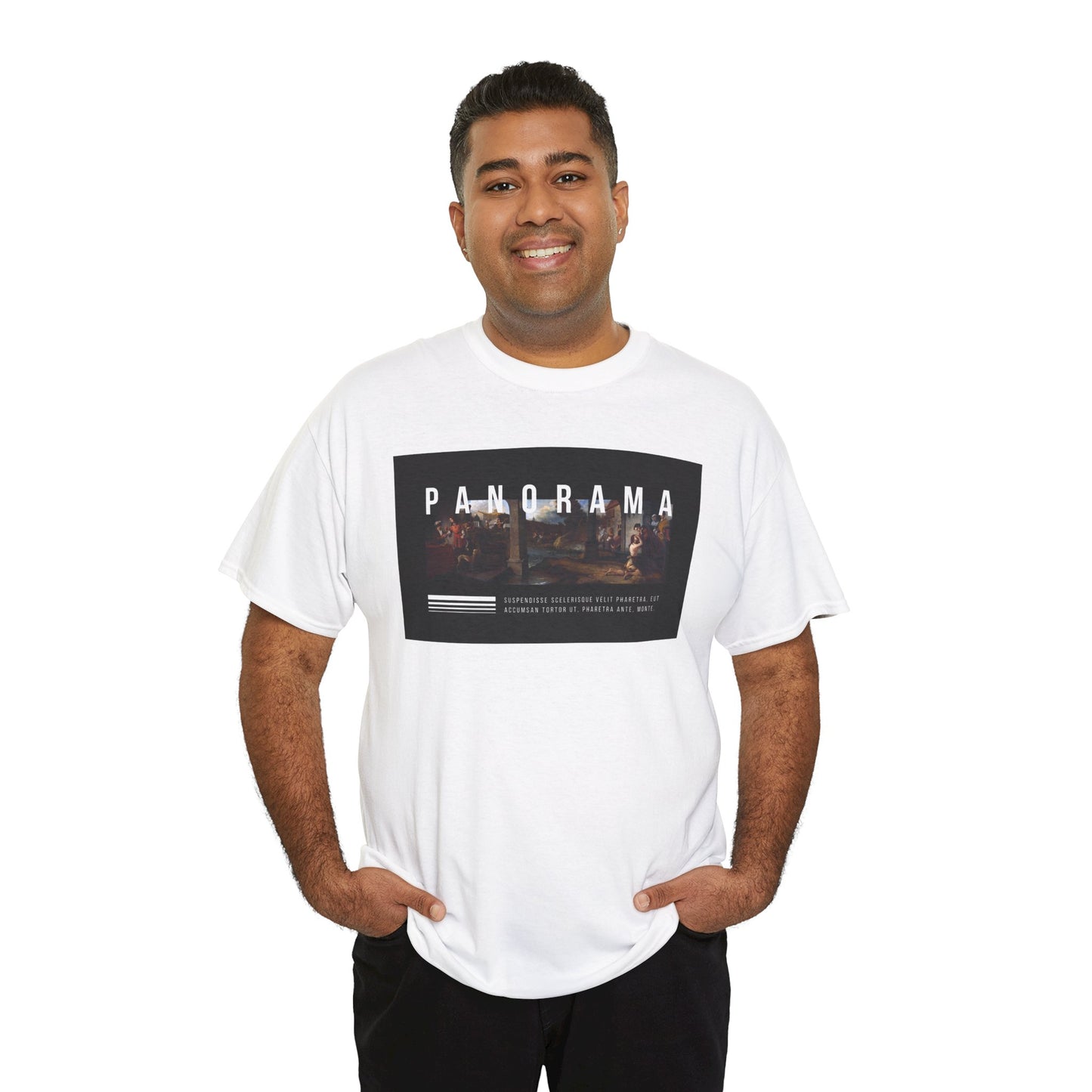 Panorama Unisex Heavy Cotton Tee | Comfortable Everyday Wear, Graphic Tee, Casual Style, Gift for Him/Her, Summer Vibes