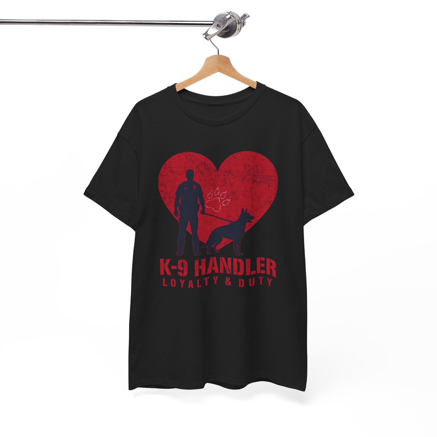 K-9 Handler Heavy Cotton Tee - Loyalty & Duty Shirt, Dog Lover Gift