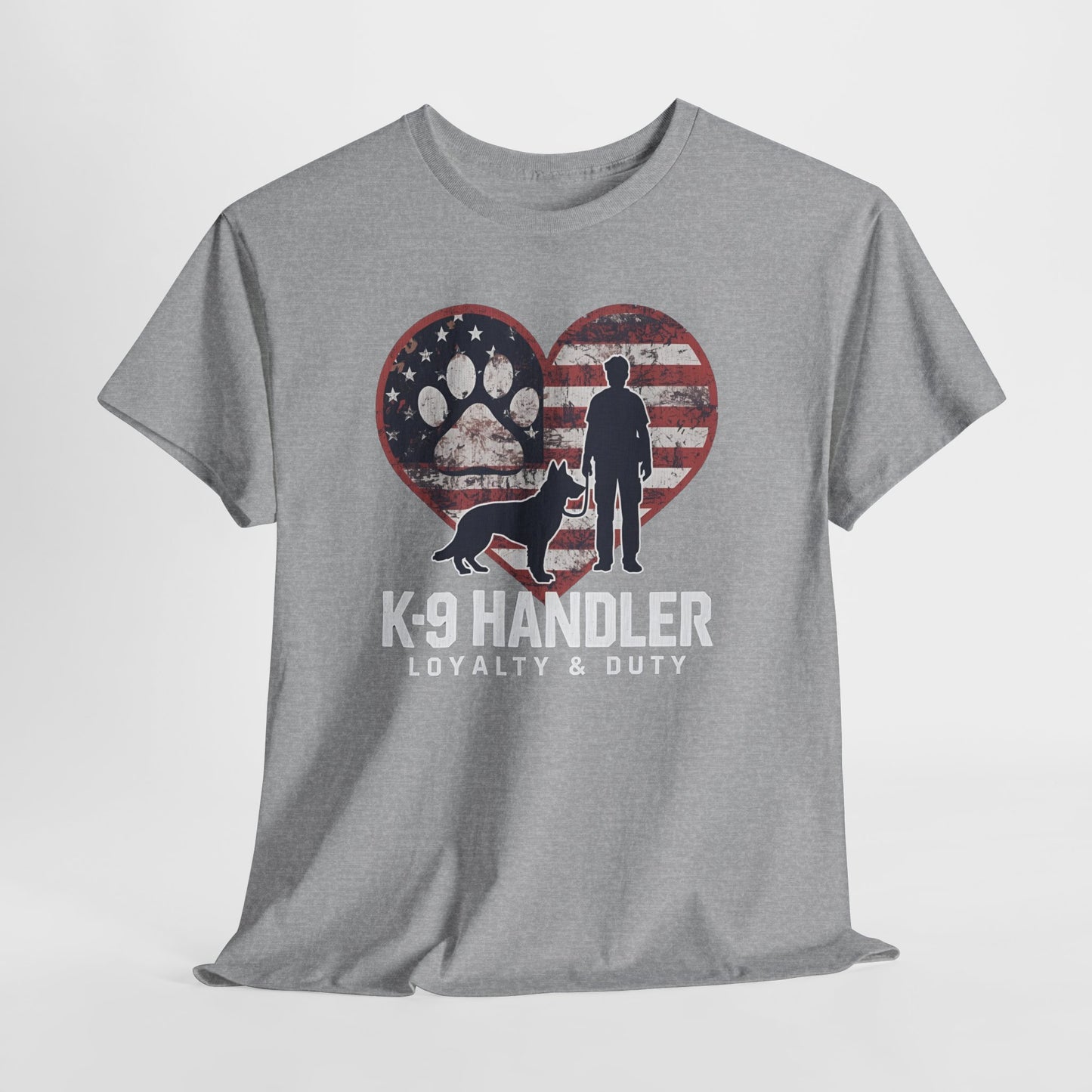 K-9 Handler Heart Tee | Loyalty & Duty T-Shirt | Dog Lover Gift, Police Support Shirt