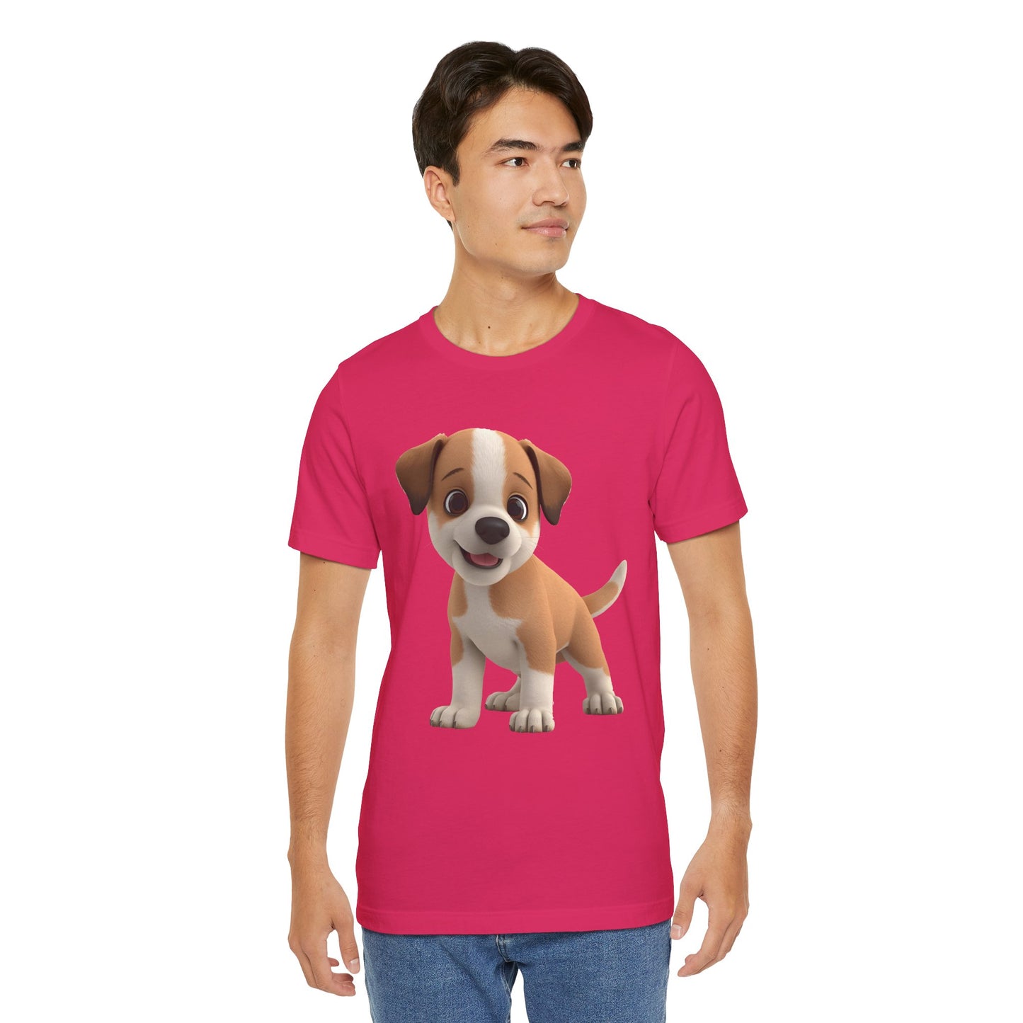 Cute Dog 3D Graphic Tee, Fun Animal Shirt, Dog Lover Gift, Playful Fashion Statement
