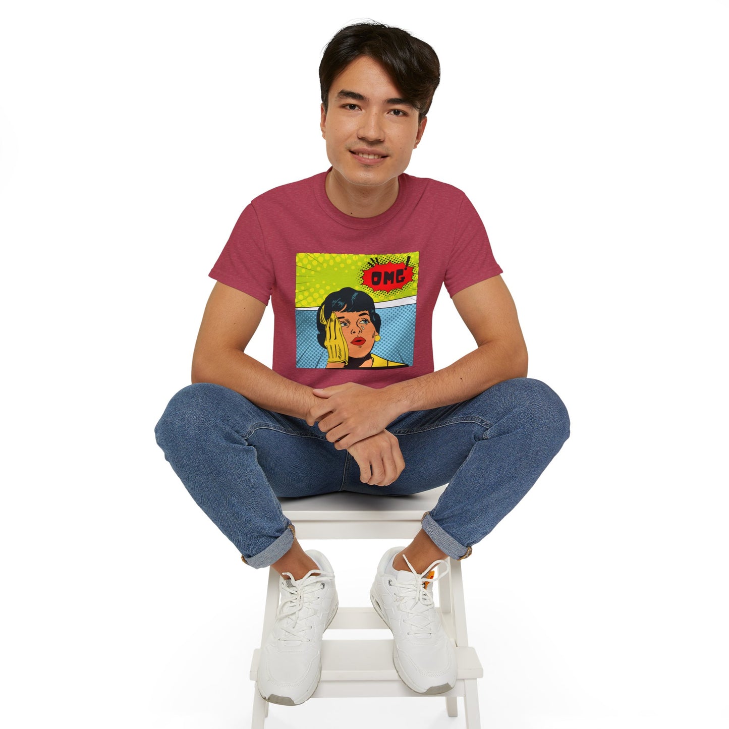 OMG Graphic Unisex Tee | Retro Pop Art T-Shirt, Gift for Trendsetters, Casual Wear, Comic Style, Fun Statement Top