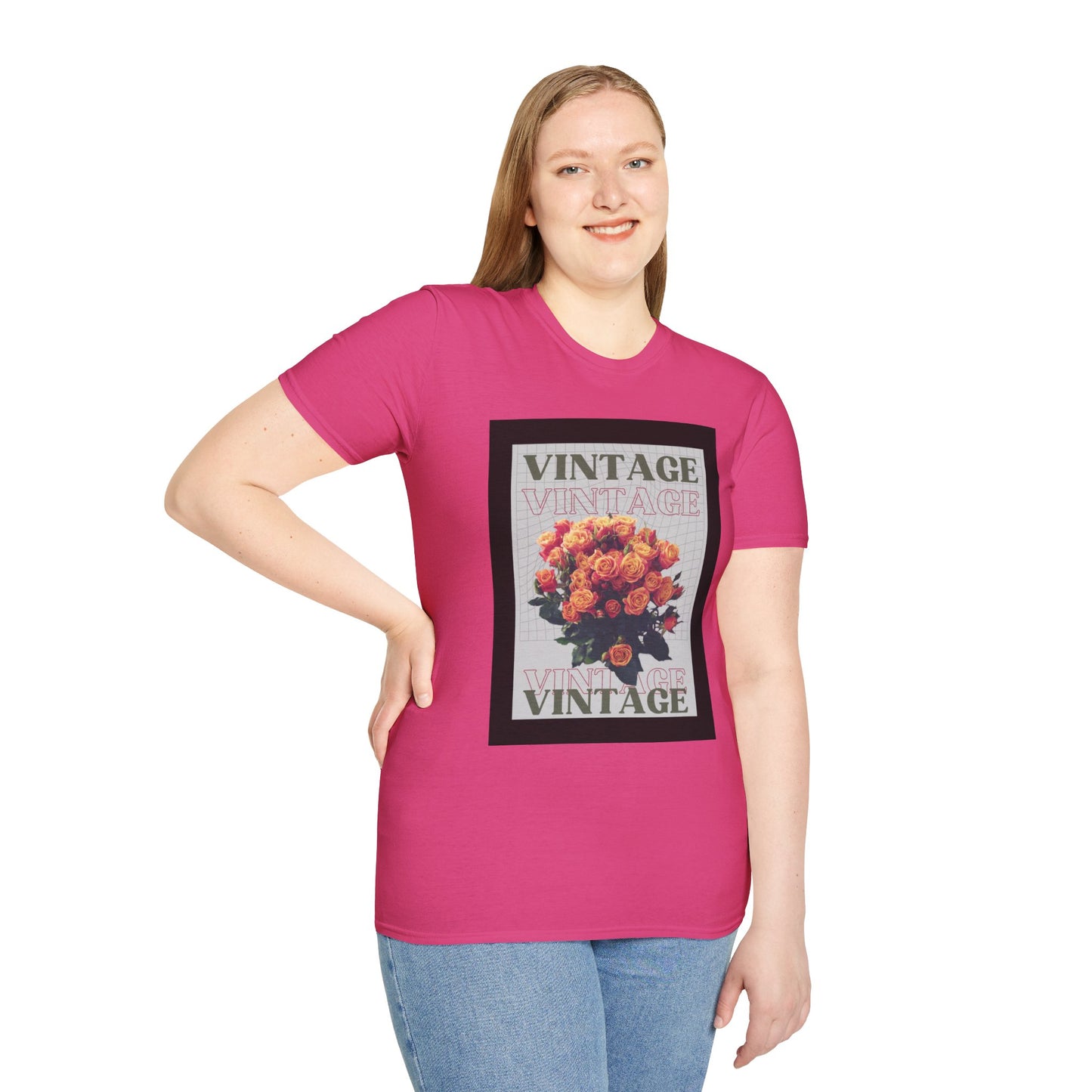 Vintage Floral Graphic Unisex T-Shirt, Retro Tee, Casual Wear, Gift for Her, Vintage Aesthetic, Flower Print Shirt
