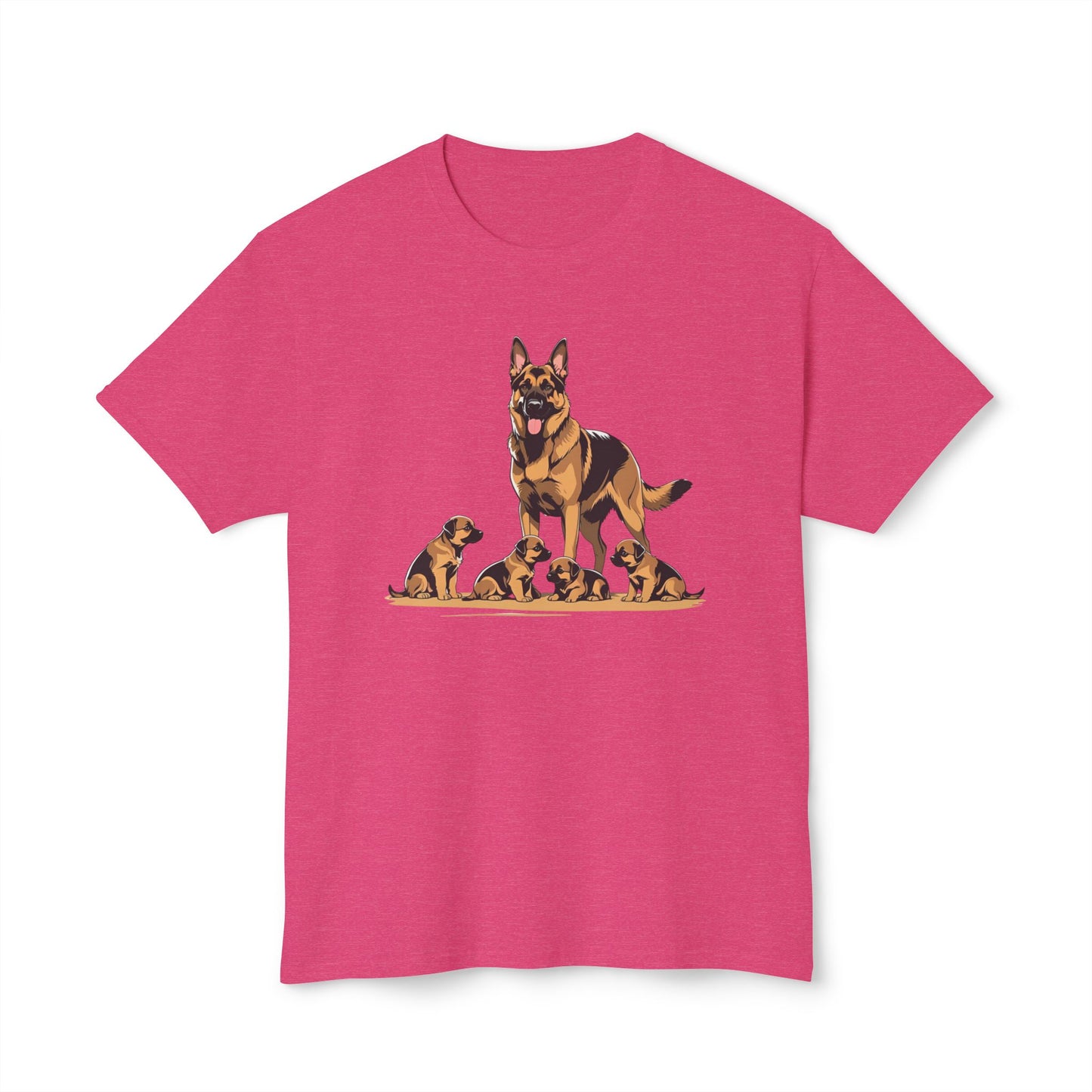 Adorable German Shepherd Family T-Shirt | Dog Lover Gift, Pet Owners Tee, Animal Lovers Apparel, Cute Canine Shirt, Father's Day Gift
