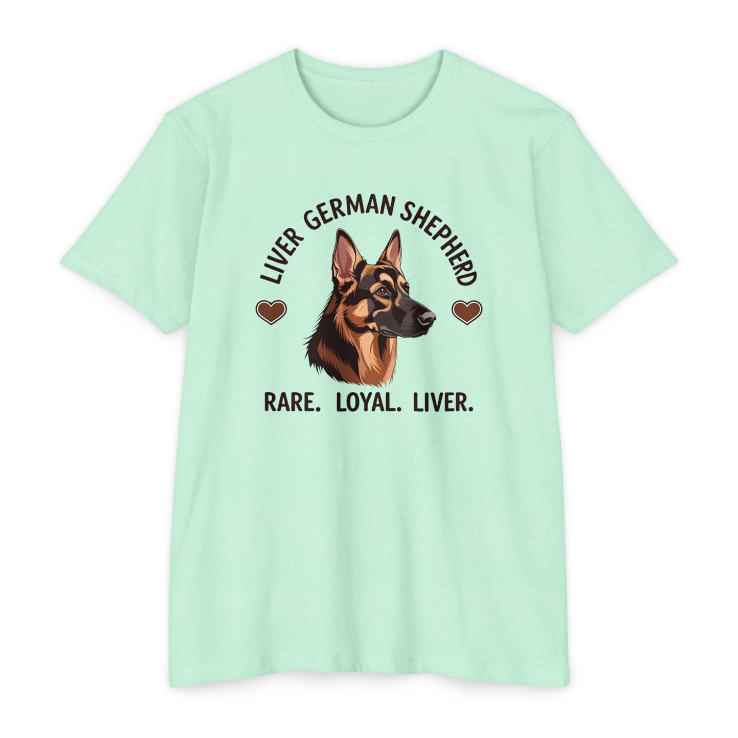 Liver German Shepherd T-Shirt - Rare Loyal Liver, Dog Lover Gift, Unisex Pet Tee, Animal Lover Apparel, Perfect for Birthdays and Dog Shows