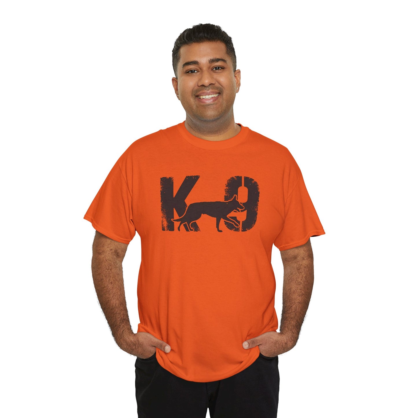 K-9 Dog Lover's Unisex Heavy Cotton Tee | T-Shirt for K-9 Handler | Dog Between K and 9 Design