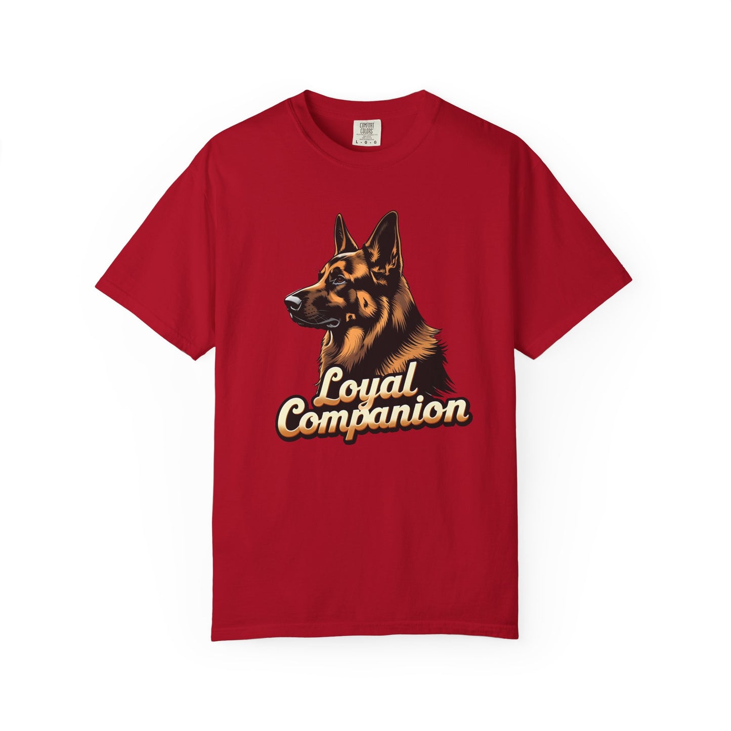 Loyal Companion German Shepherd Lover T-Shirt | Garment-Dyed Unisex Tee for Dog Enthusiasts, Dog Lovers, Gift for Dog Owners, Casual Wear