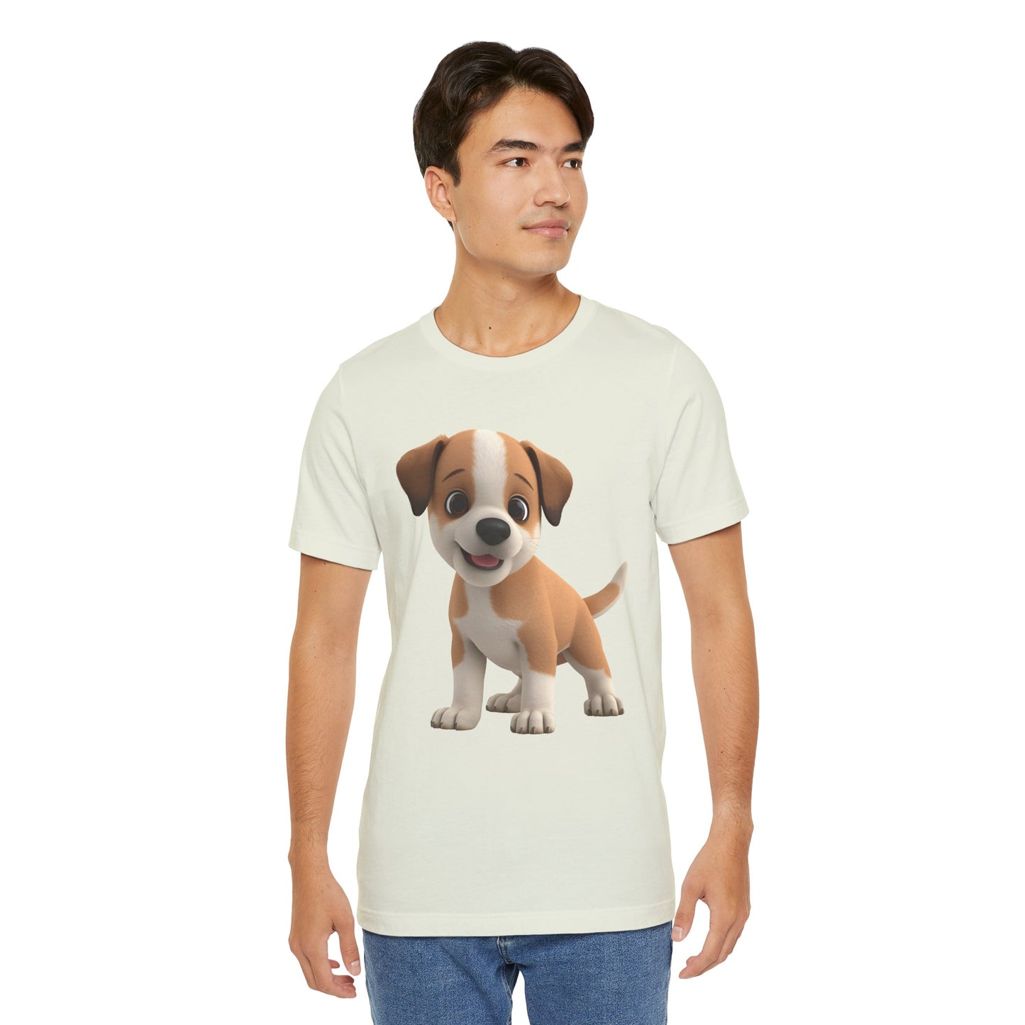 Cute Dog 3D Graphic Tee, Fun Animal Shirt, Dog Lover Gift, Playful Fashion Statement