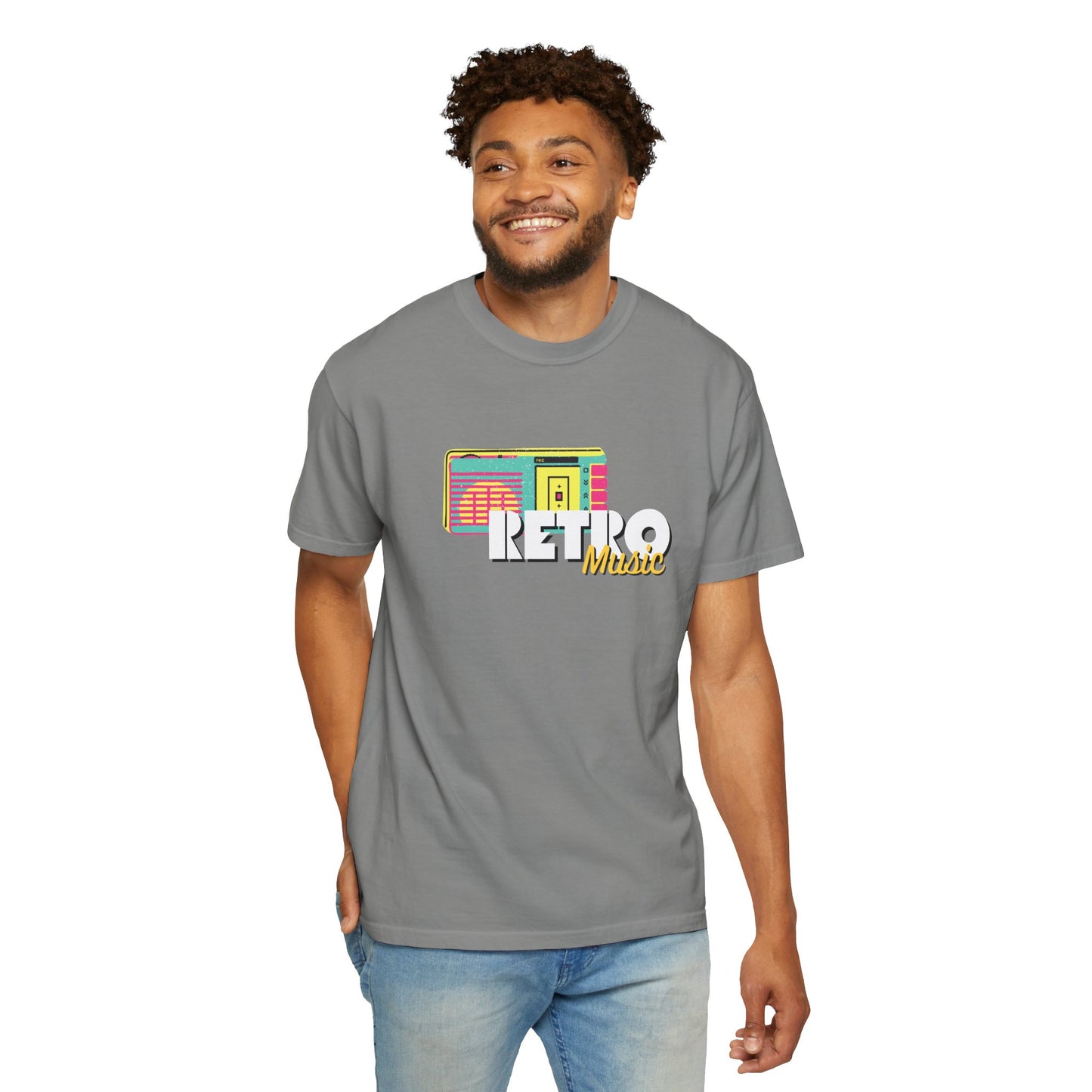Retro Music T-Shirt, Vintage Style Tee, Unisex Garment-Dyed Shirt, Perfect for Music Lovers, Great for Festivals and Gifts
