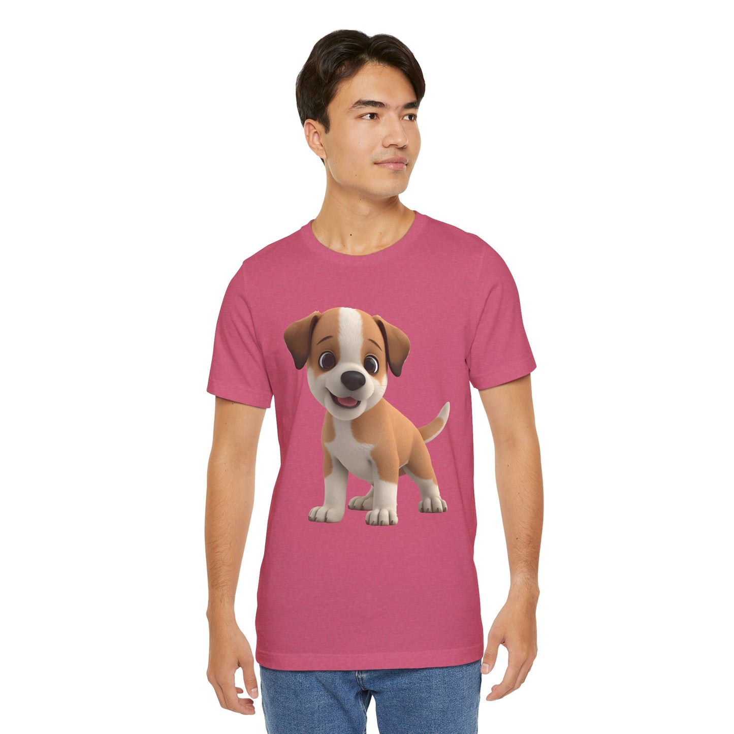 Cute Dog 3D Graphic Tee, Fun Animal Shirt, Dog Lover Gift, Playful Fashion Statement