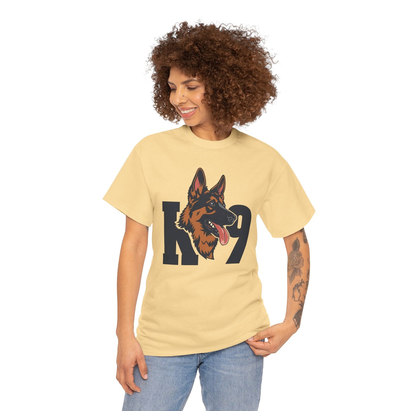 German Shepherd K9 Lover Unisex Heavy Cotton Tee | Dog Owner Gift, Dog Lover Apparel