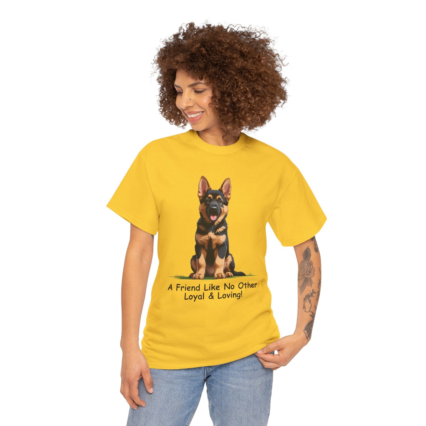 Adorable German Shepherd Puppy Lover Tee: A Friend Like No Other, Dog Owner Gift, Dog Mom Shirt, Gifts for Animal Lovers, Unisex Cotton T-shirt