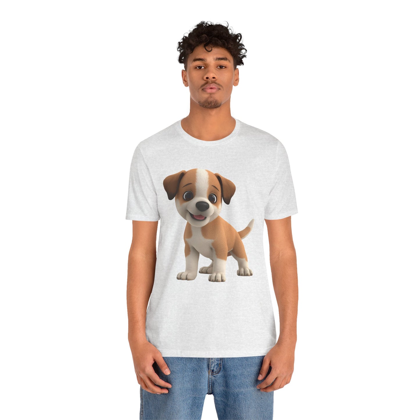 Cute Dog 3D Graphic Tee, Fun Animal Shirt, Dog Lover Gift, Playful Fashion Statement