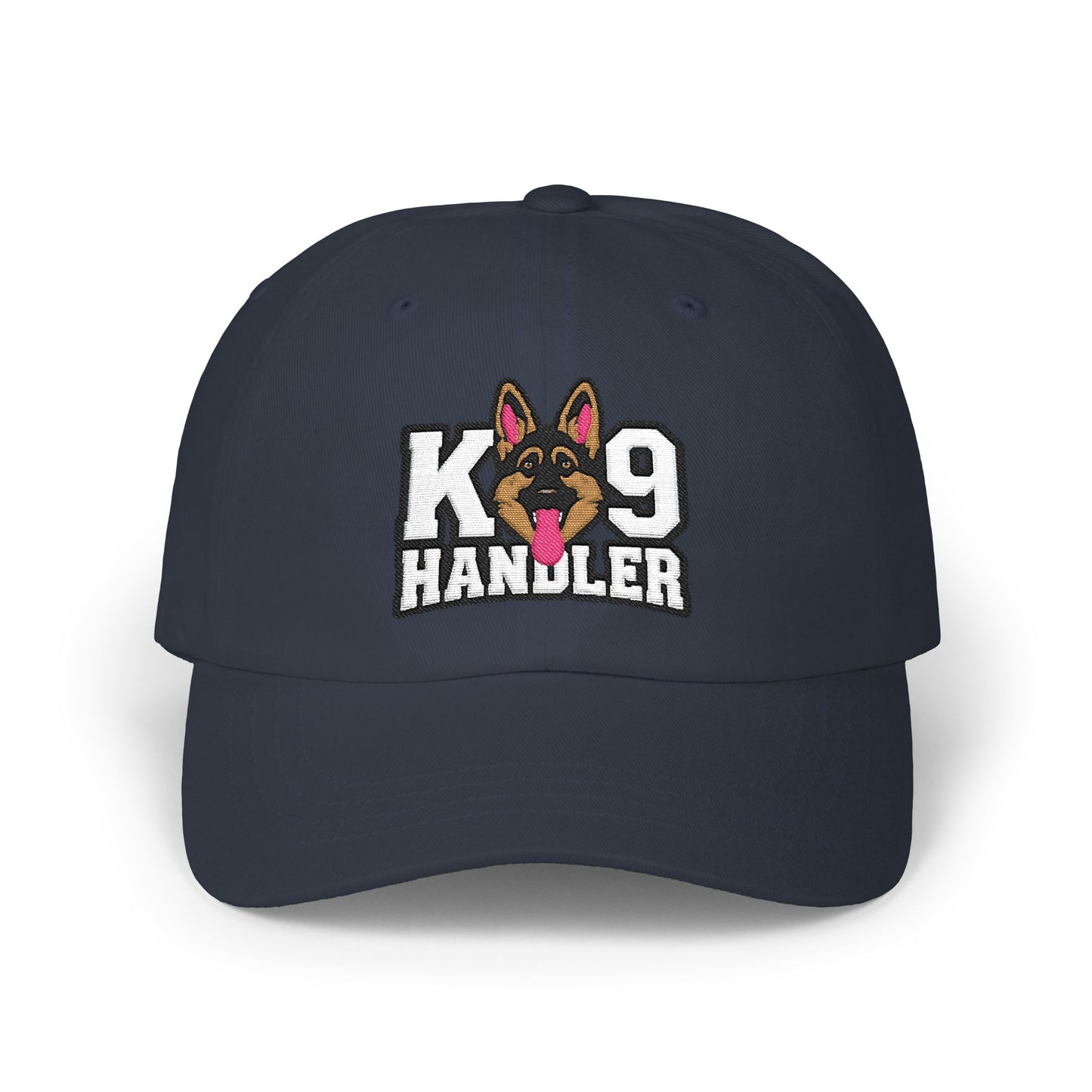 K9 Handler Classic Embroidered Dad Cap Featuring German Shepherd – Perfect Gift for Dog Lovers, Adjustable Hat for Outdoor Adventures