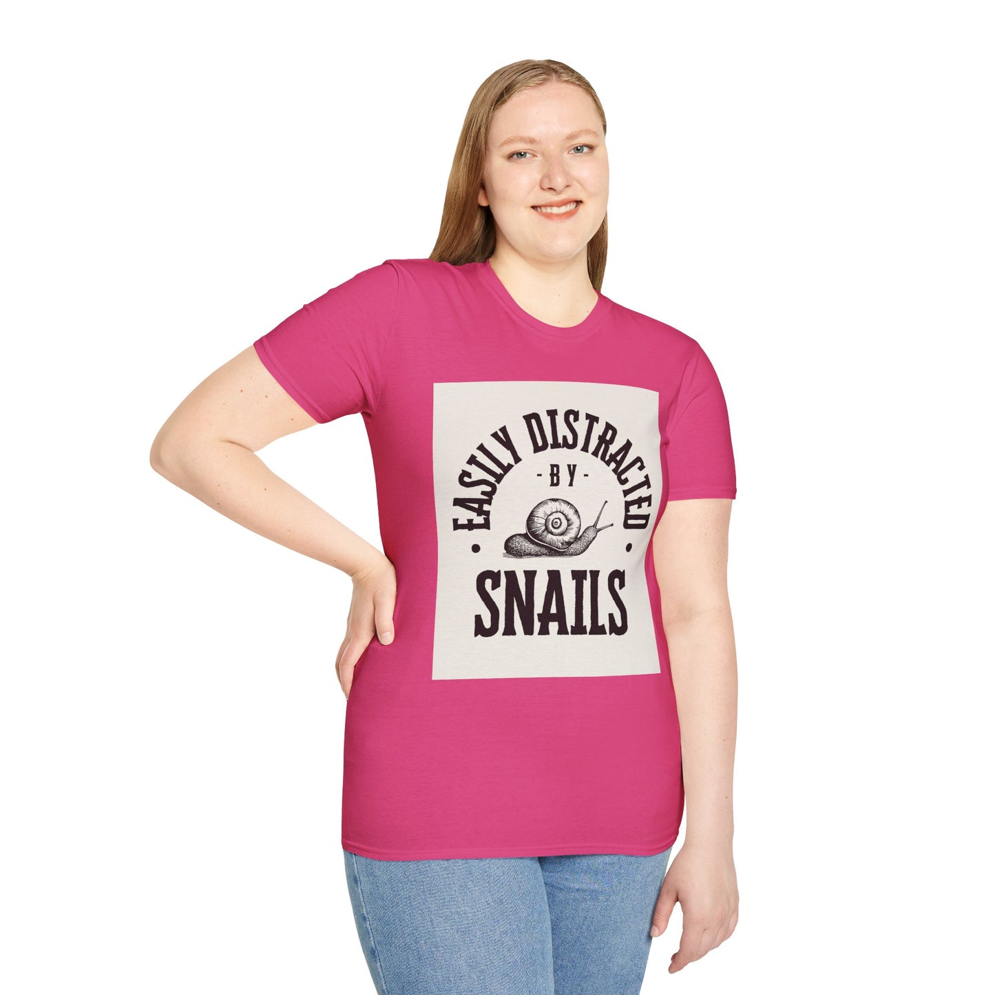 Easily Distracted by Snails Vintage T-Shirt, Funny Snail Tee, Gift for Nature Lovers, Humorous Graphic Shirt, Cute Casual Wear