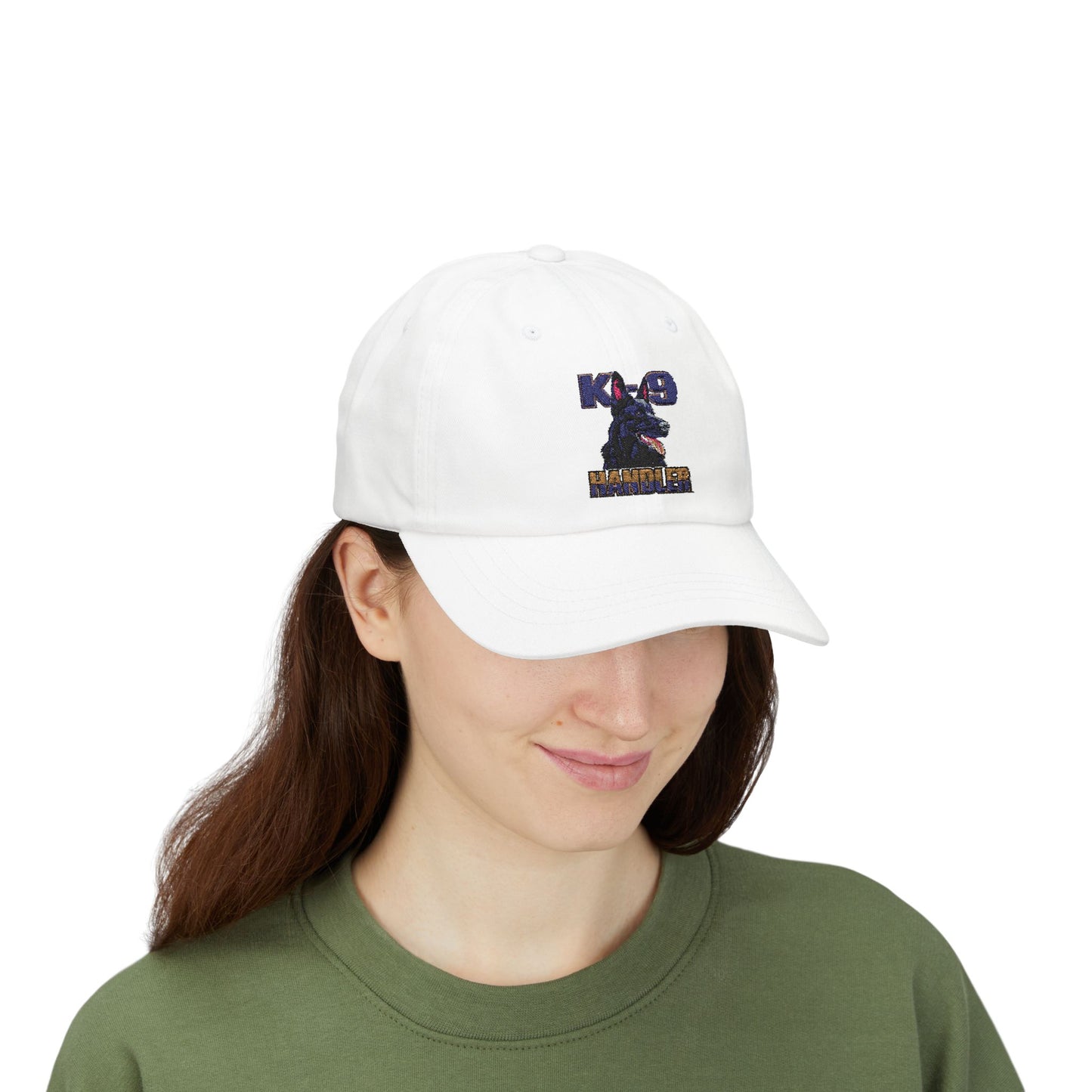 Embroidered K9 Handler Classic Dad Cap - Featuring a Black German Shepherd, Adjustable Cap for Pet Owners, Outdoor Hat