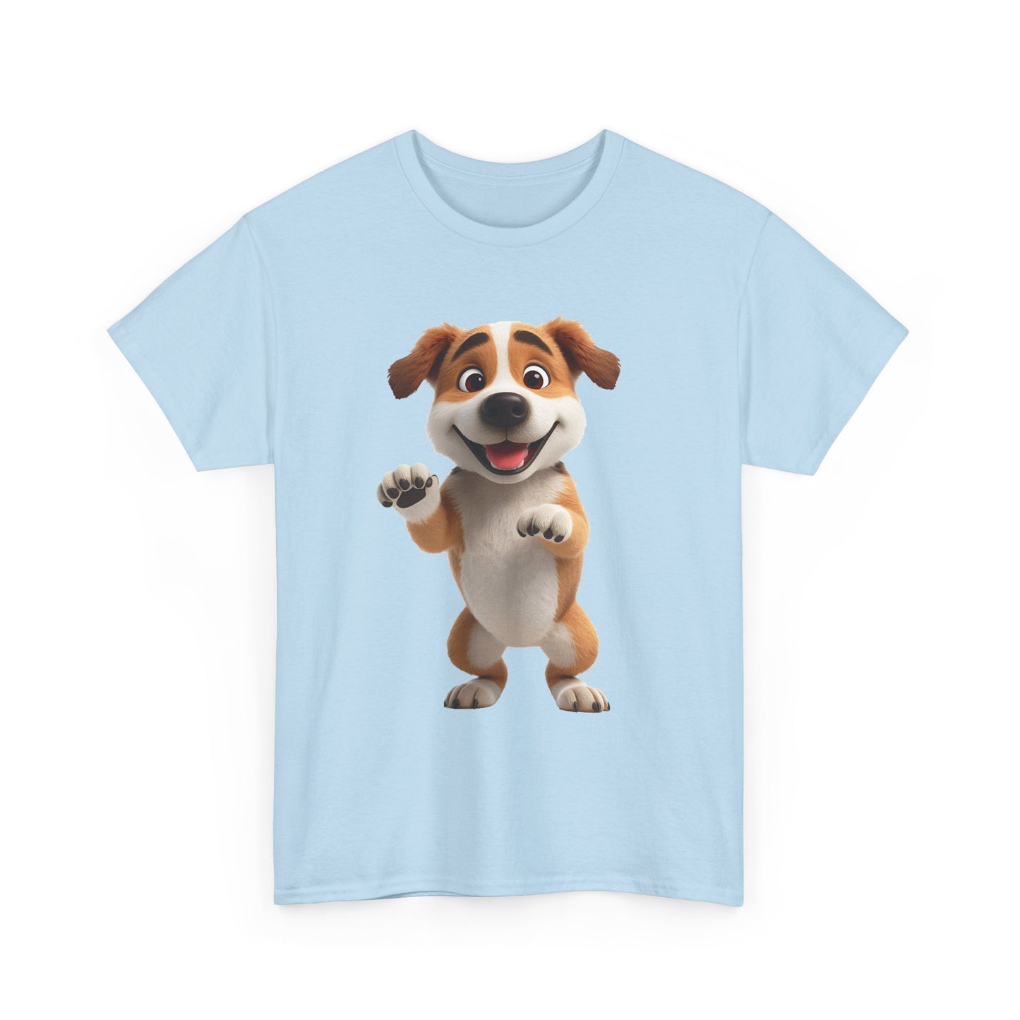 Cute Dog 3D Graphic Tee, Unisex Heavy Cotton T-Shirt, Dog Lover Gift, Fun Casual Wear