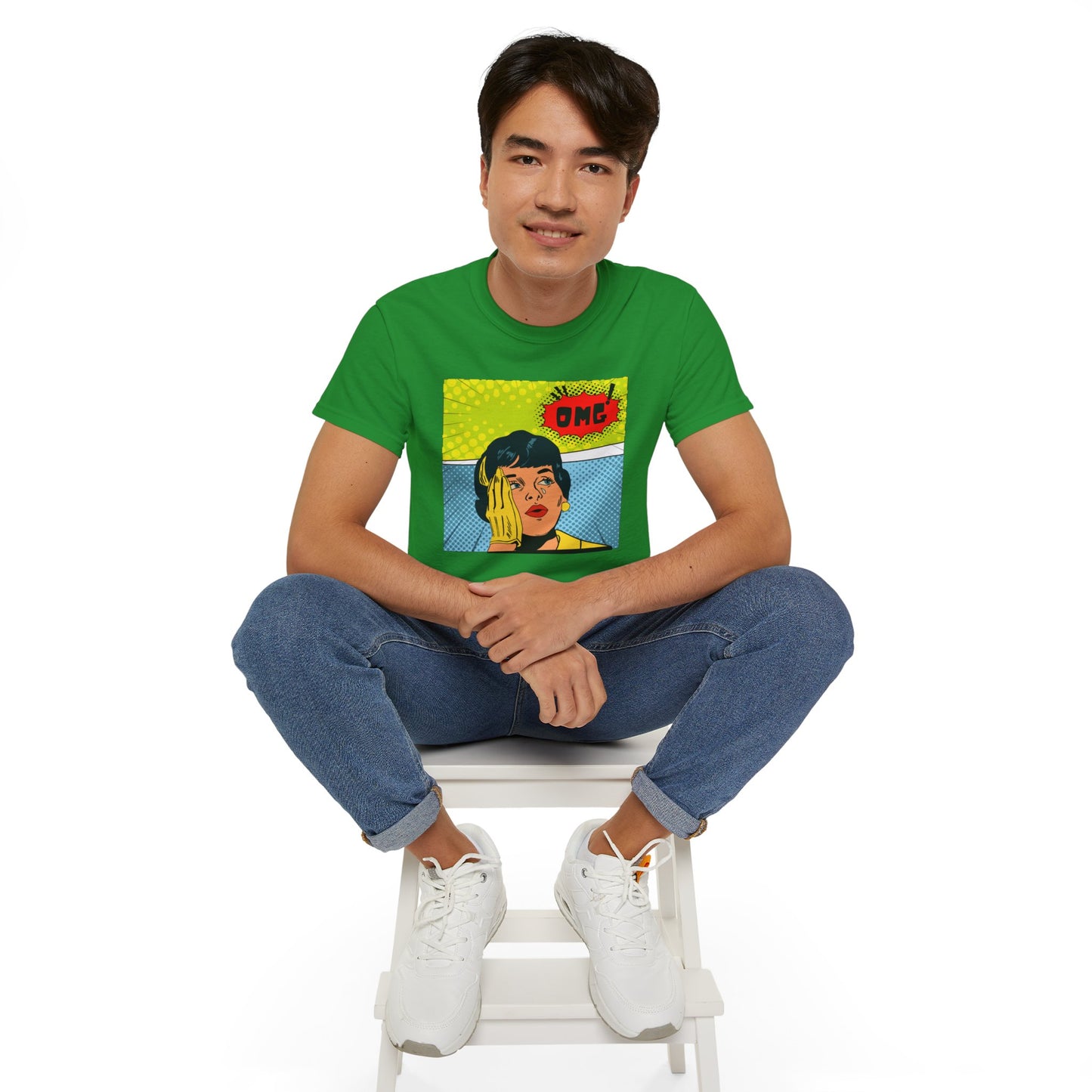 OMG Graphic Unisex Tee | Retro Pop Art T-Shirt, Gift for Trendsetters, Casual Wear, Comic Style, Fun Statement Top