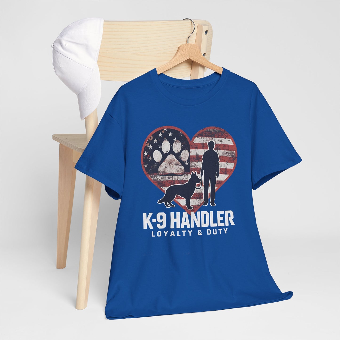 K-9 Handler Heart Tee | Loyalty & Duty T-Shirt | Dog Lover Gift, Police Support Shirt