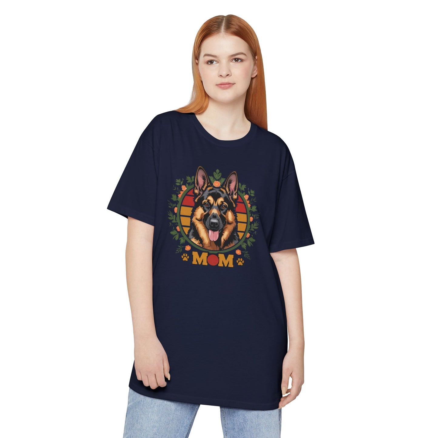German Shepherd Mom Long Body Urban Tee, Pet Lover Shirt, Casual Dog Lover Tee, Gift for Dog Moms, Animal Rescue Tee
