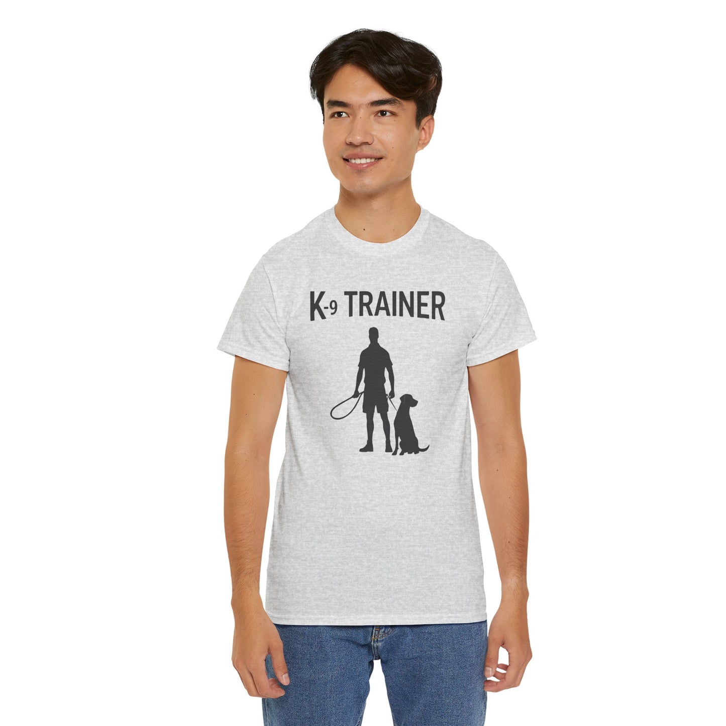 K-9 Trainer  Heavy Cotton T-Shirt, Dog Owner Gift, Police Dog Shirt, Animal Enthusiast Apparel, Casual Style Tee