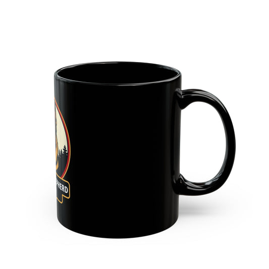 German Shepherd Dad Black Ceramic Mug - Perfect Gift for Dog Lovers, Coffee Mug, Pet Parent Gift, Dog Owner Appreciation, Canine Enthusiast
