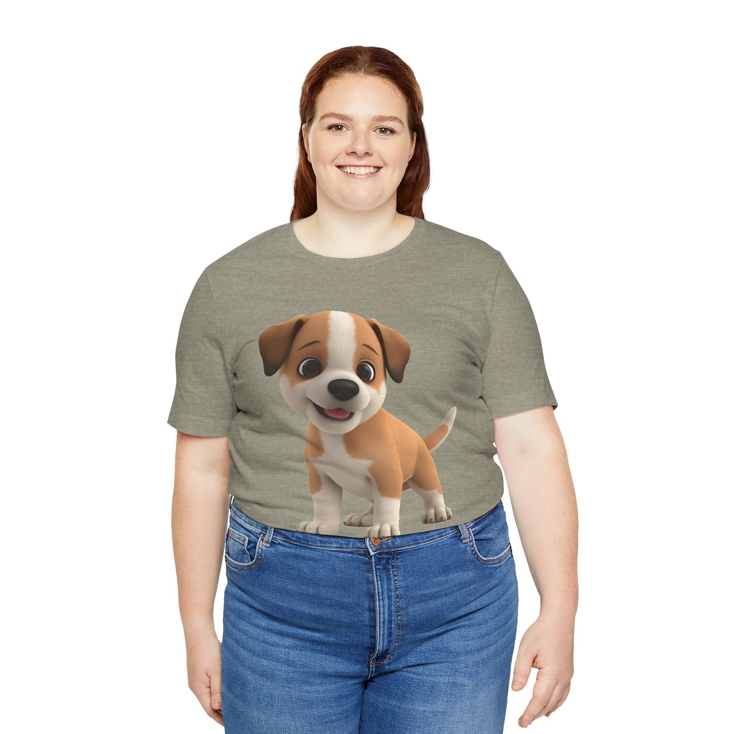 Cute Dog 3D Graphic Tee, Fun Animal Shirt, Dog Lover Gift, Playful Fashion Statement