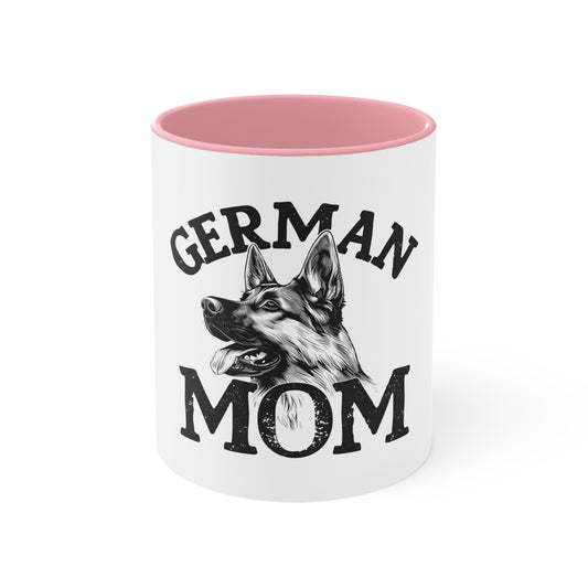 German Shepherd Mom Accent Mug - Perfect Gift for Dog Lovers, Pet Owner Mug, Animal Lover Coffee Cup, Unique Birthday Present, Dog Mom