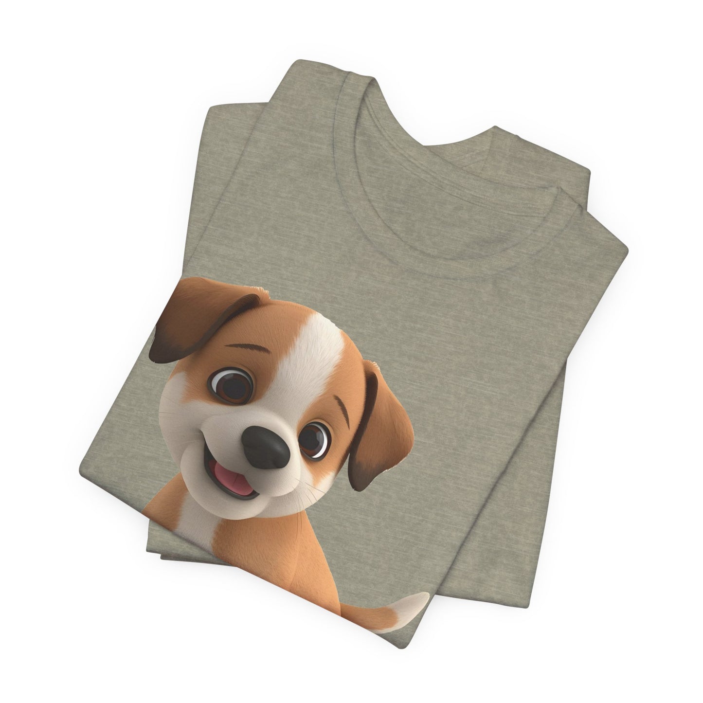 Cute Dog 3D Graphic Tee, Fun Animal Shirt, Dog Lover Gift, Playful Fashion Statement