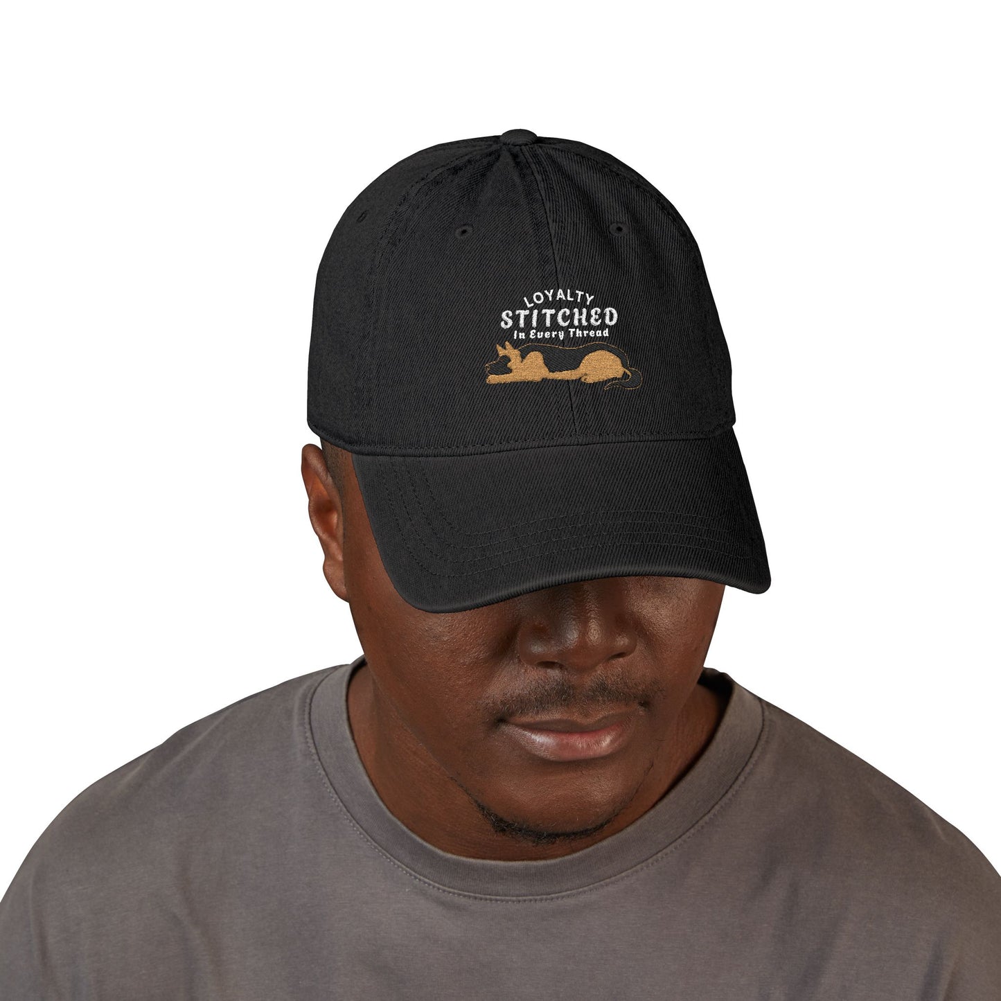 German Shepherd Embroidered Denim Hat - Loyalty Stitched in Every Thread