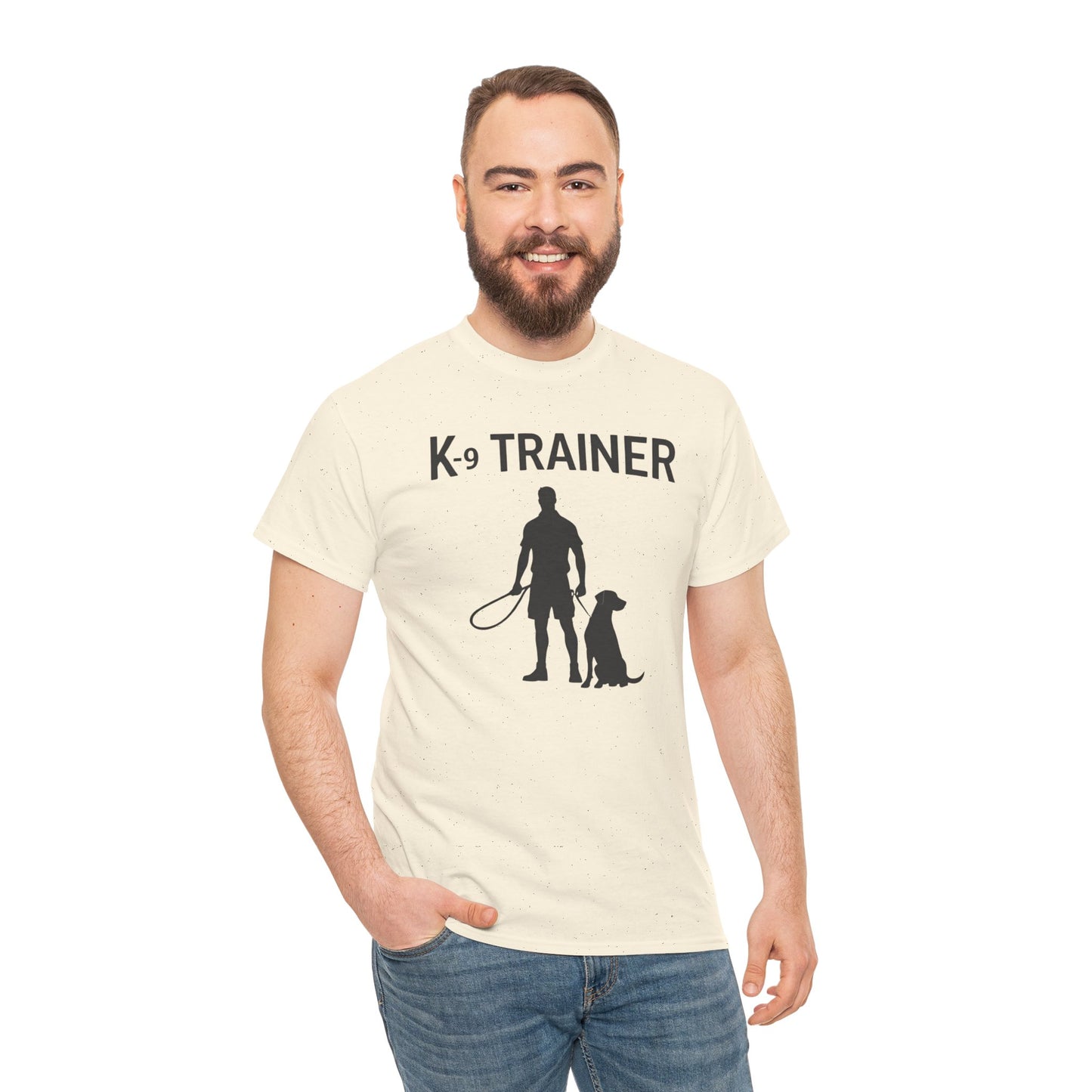 K-9 Trainer  Heavy Cotton T-Shirt, Dog Owner Gift, Police Dog Shirt, Animal Enthusiast Apparel, Casual Style Tee