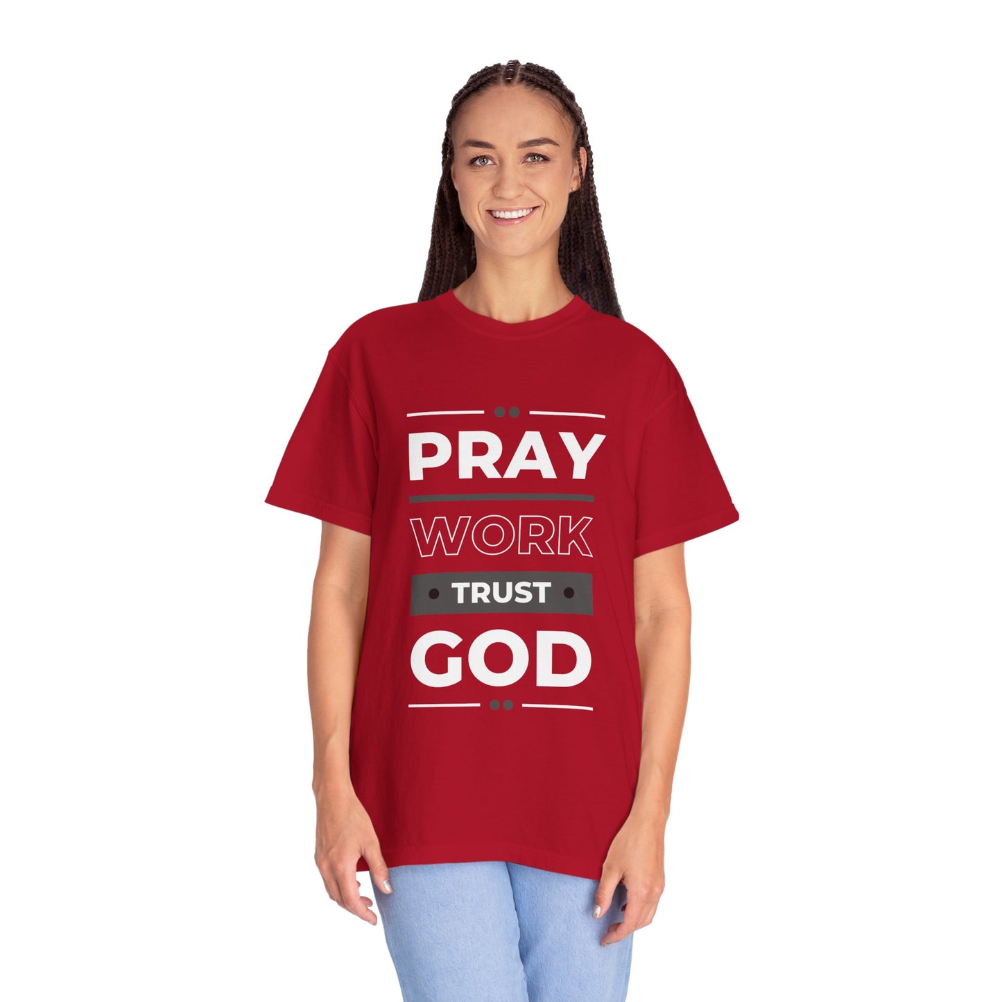 Faith-Inspired Garment-Dyed T-shirt, Inspirational Tee, God Trust Shirt, Religious Apparel, Motivational Gift, Unisex Fashion