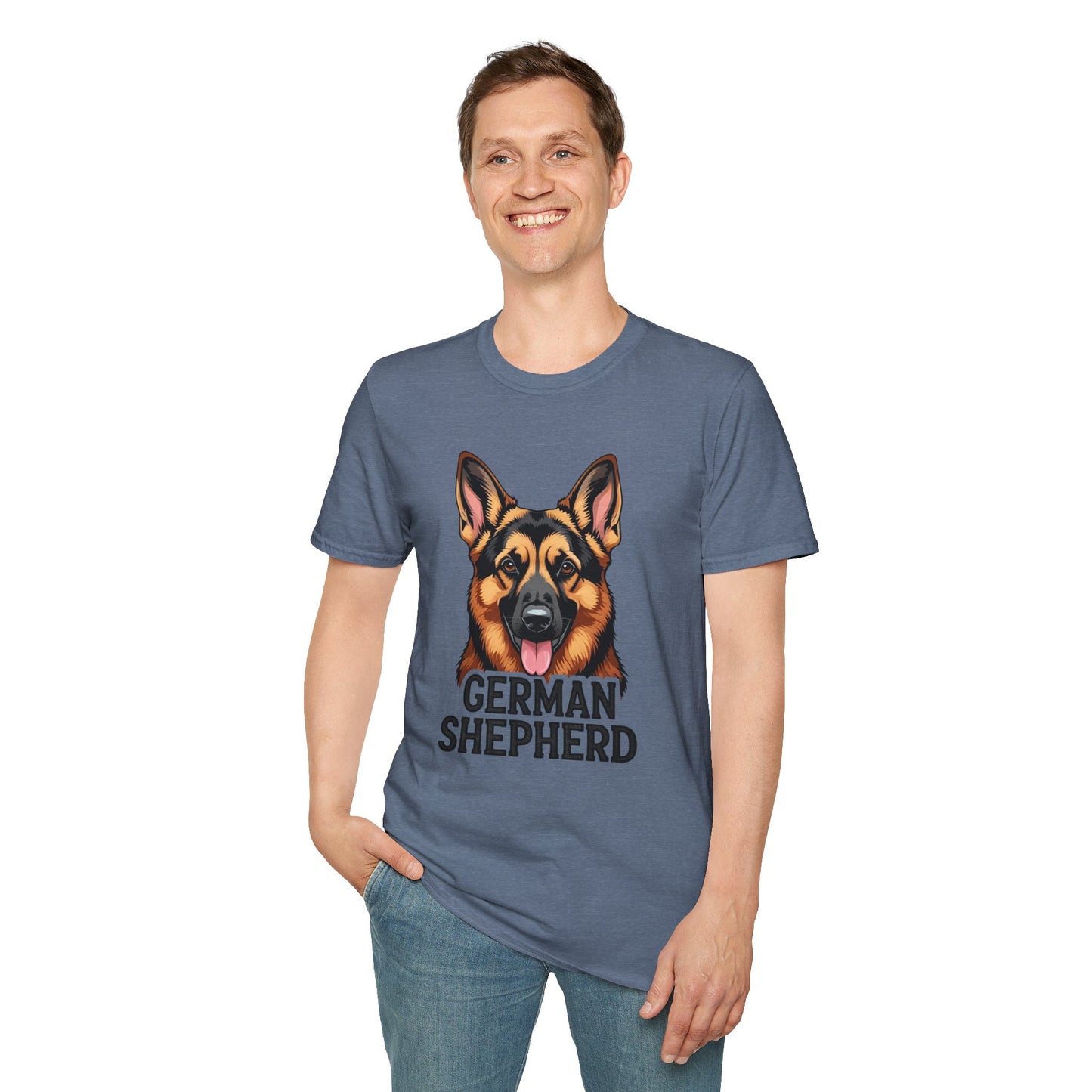 German Shepherd Unisex T-Shirt, Dog Lover Gift, Pet Parent Apparel, Cute Animal Shirt, Birthday Gift Idea, Casual Wear