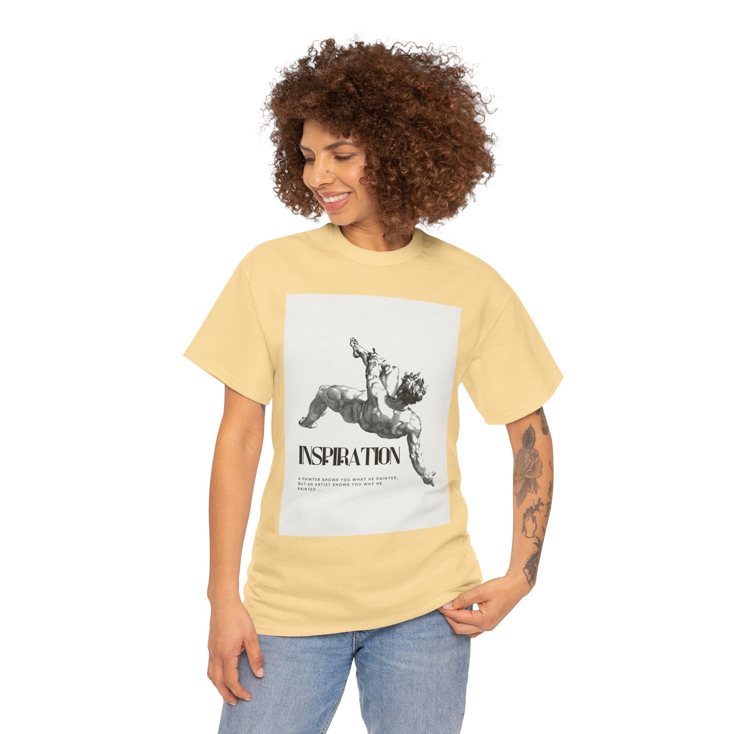 Inspiration Unisex Heavy Cotton Tee, Motivational Shirt, Gift for Artists, Casual Wear, Quote T-Shirt, Birthday Gift
