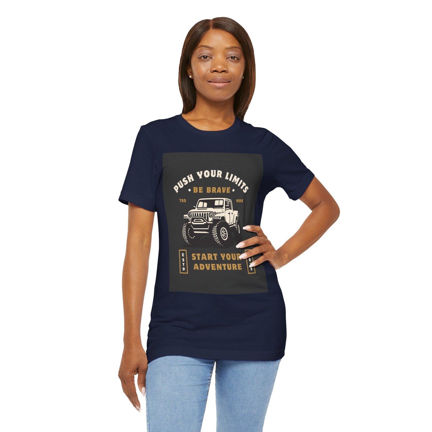 Push Your Limits Adventure-Inspiring Unisex Jersey Tee, Outdoor Shirt, Motivational T-Shirt, Gift for Adventurers, Hiking Apparel, Travel Tee