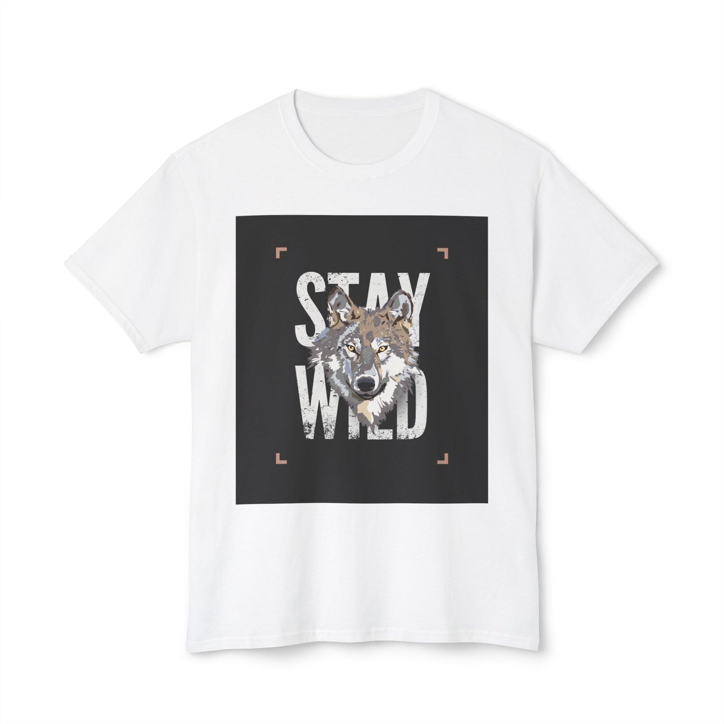 Wild Spirit Cotton T-shirt - Stay Wild Wolf T-Shirt, Nature Lover Gift, Eco-Friendly Fashion, Animal Enthusiast Tee, Adventure Wear
