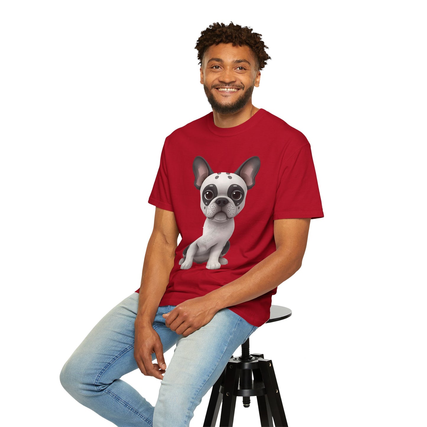 Cute 3D Design French Bulldog Unisex T-shirt, Animal Lover Gift