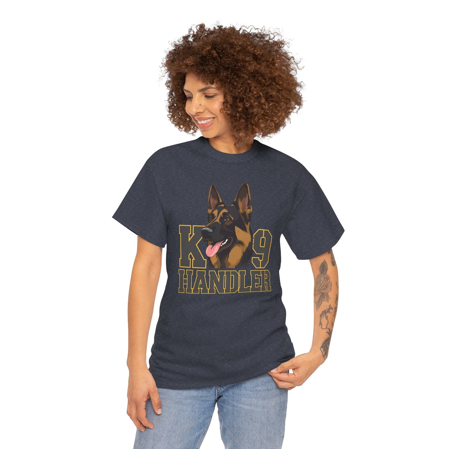 German Shepherd K9 Handler Tee, Perfect for Dog Lovers, Gift for Pet Owners, Unisex Cotton T-Shirt