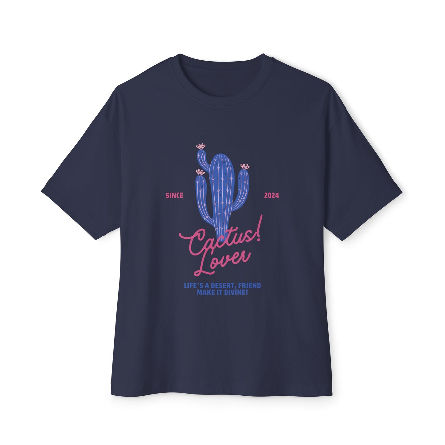 Cactus Lover Boxy Tee - Ideal for Plant Enthusiasts, Casual Wear, Gift for Friends, Summer Fashion, Nature Lovers